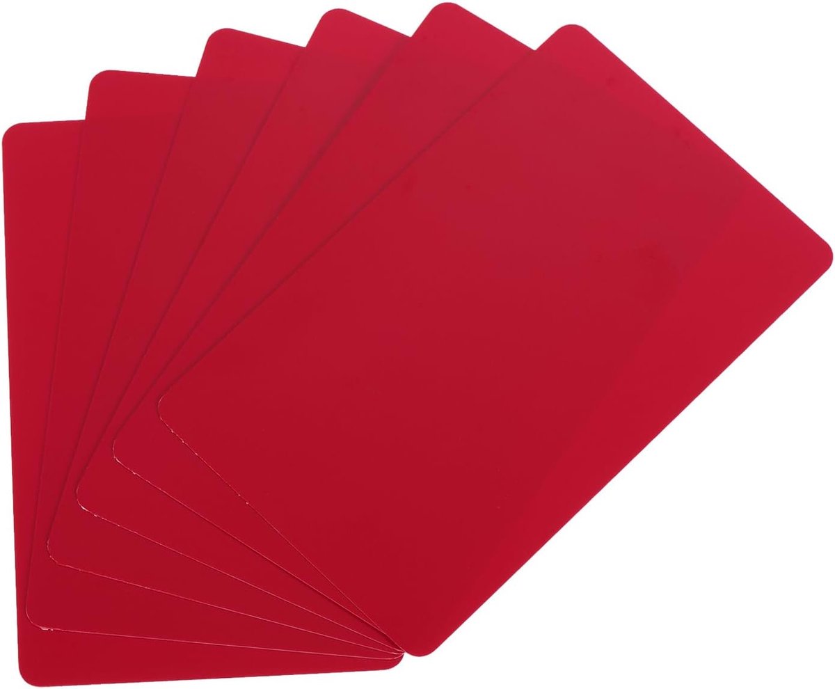 20 lege pvc-kaarten, 15 Mil-kaarten van hoogwaardig kunststof, glanzende afbeeldingen, waterdicht voor printers, foto-ID-kaarten, rood
