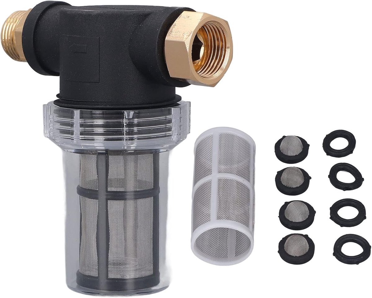 Tuinslangfilter voor Hogedrukreiniger Inlaatwater Inline Sedimentfilter Hele Huis Sedimentwatervoorfilter Industriële Apparatuur Tuinbenodigdheden