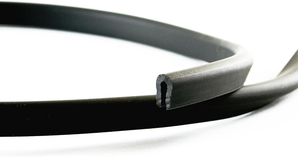 KSO4004 randbescherming, 3 m, zwart, 0,4-1,5 mm, beschermt en verwijdert randen, voor platen en autodeuren, goed rond bochten en bochten, Made in Germany