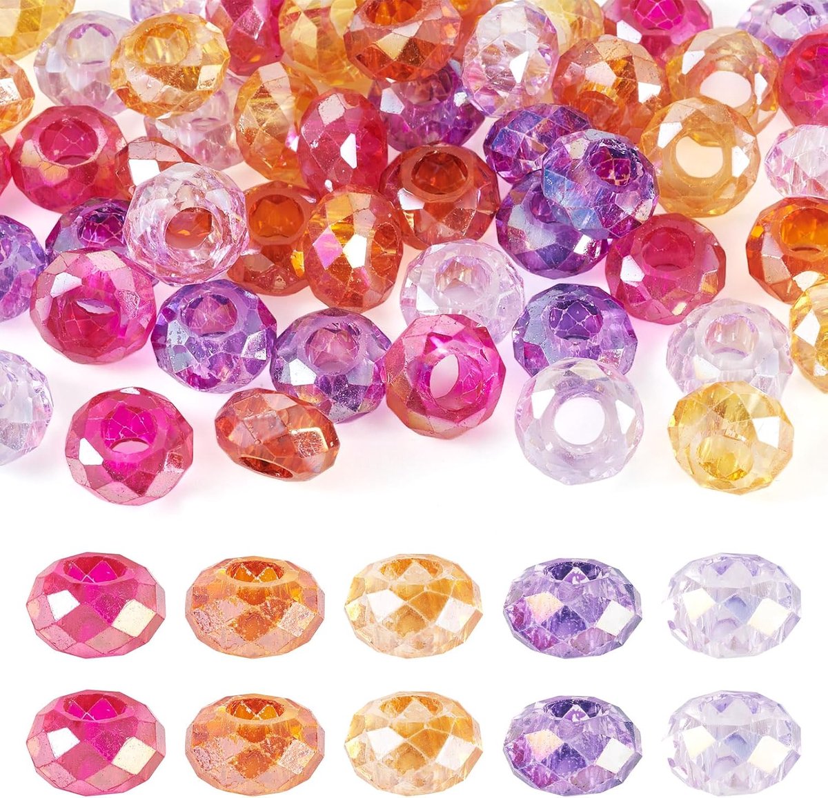 Kralen Facet Crystal Bead Rondelle Losse Spacer Kraal voor DIY Armband Ketting Oorbel Sieraden Maken