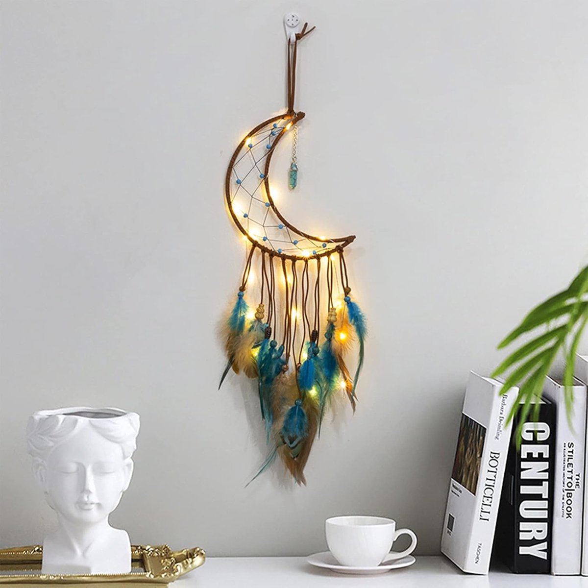 Dromenvanger - Handgemaakte Lichtgevende Mobiel, Retro Romantisch Decor voor Meisje, Decoratief Thuis Slaapkamer Muurschildering Auto Verjaardagscadeau