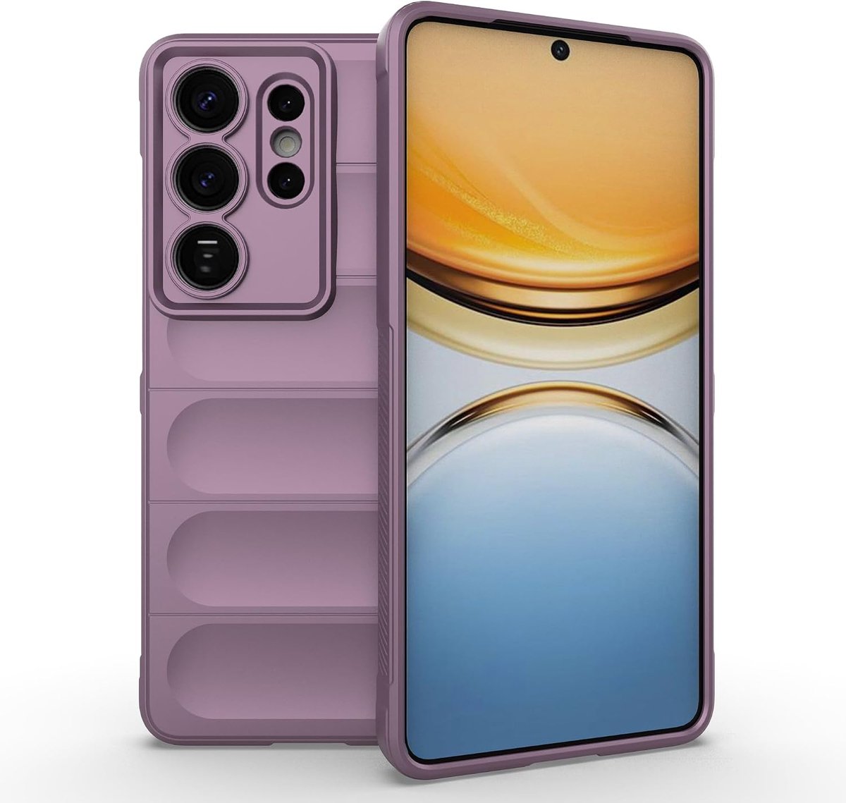 Silicone Case voor Samsung Galaxy S26 Ultra – Antibacteriële Bescherming, Krasbestendige Microvezelvoering, Schokbestendig Gelrubber Hoesje, Lichtpaars