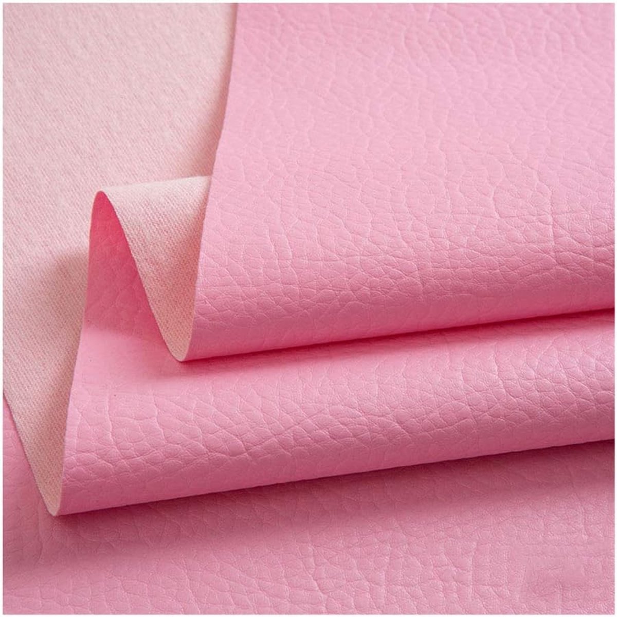 Wangk Kunstleer Kunstleer Materiaal Zware Gevoel PU Vinyl Bekleding Stof Per 1 Meter X 140cm Kunstleer Bekleding Stof stoffering stoffen door de meter-Roze 1.4x9m
