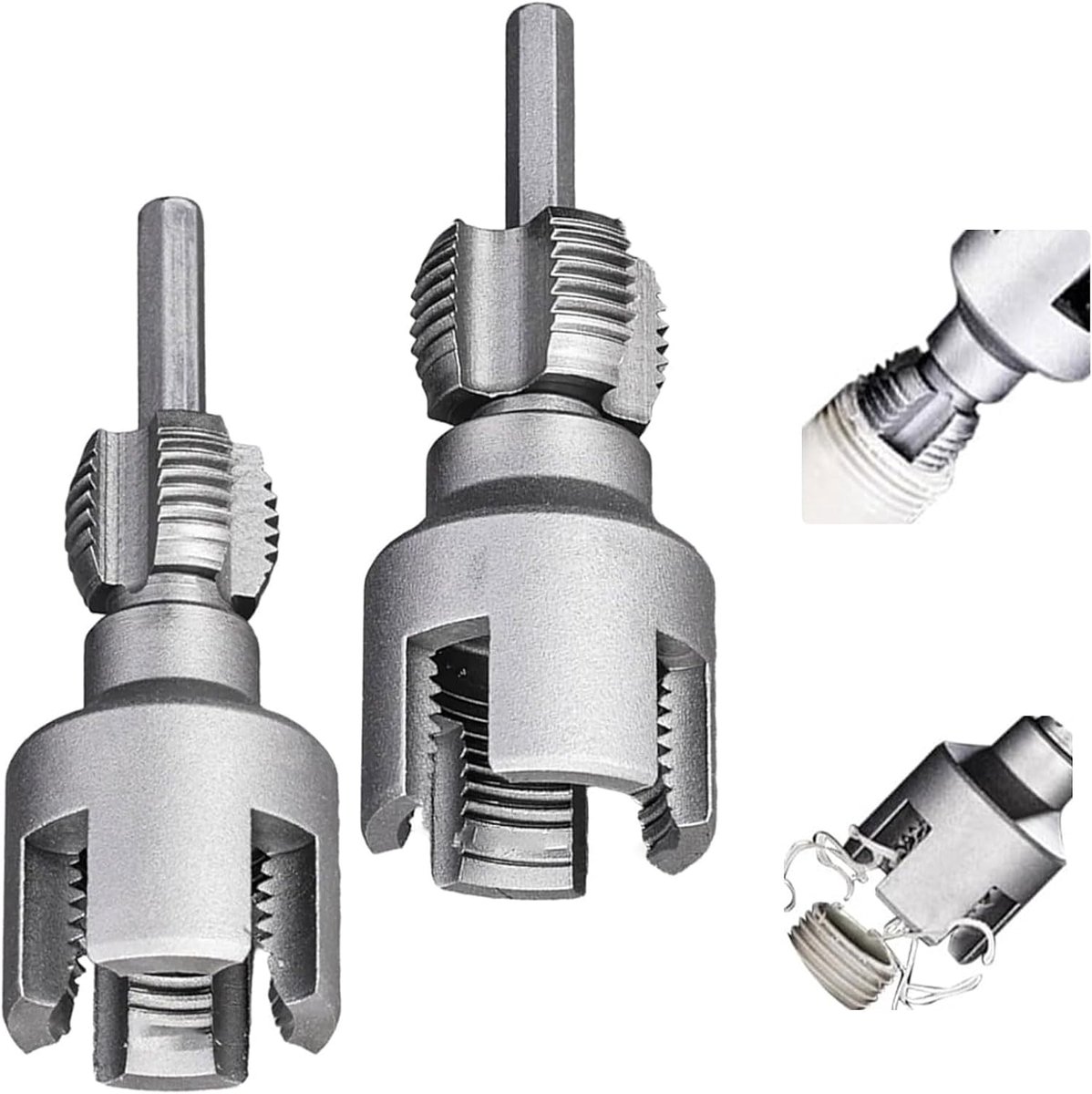 1/2 inch en 3/4 inch buisdraadsnijder met geïntegreerde adapter, zeer nauwkeurige snit voor pvc, messing en waterbuizen, perfect voor professionals en