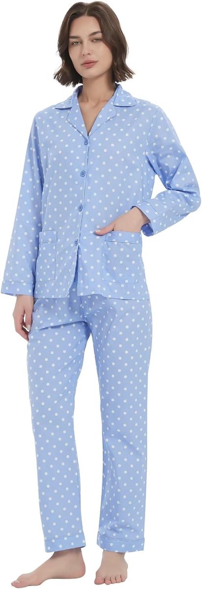 Katoenen flanellen pyjama voor vrouwen 100% katoen flanel pyjama set zachte PJS gezellige dames loungewear