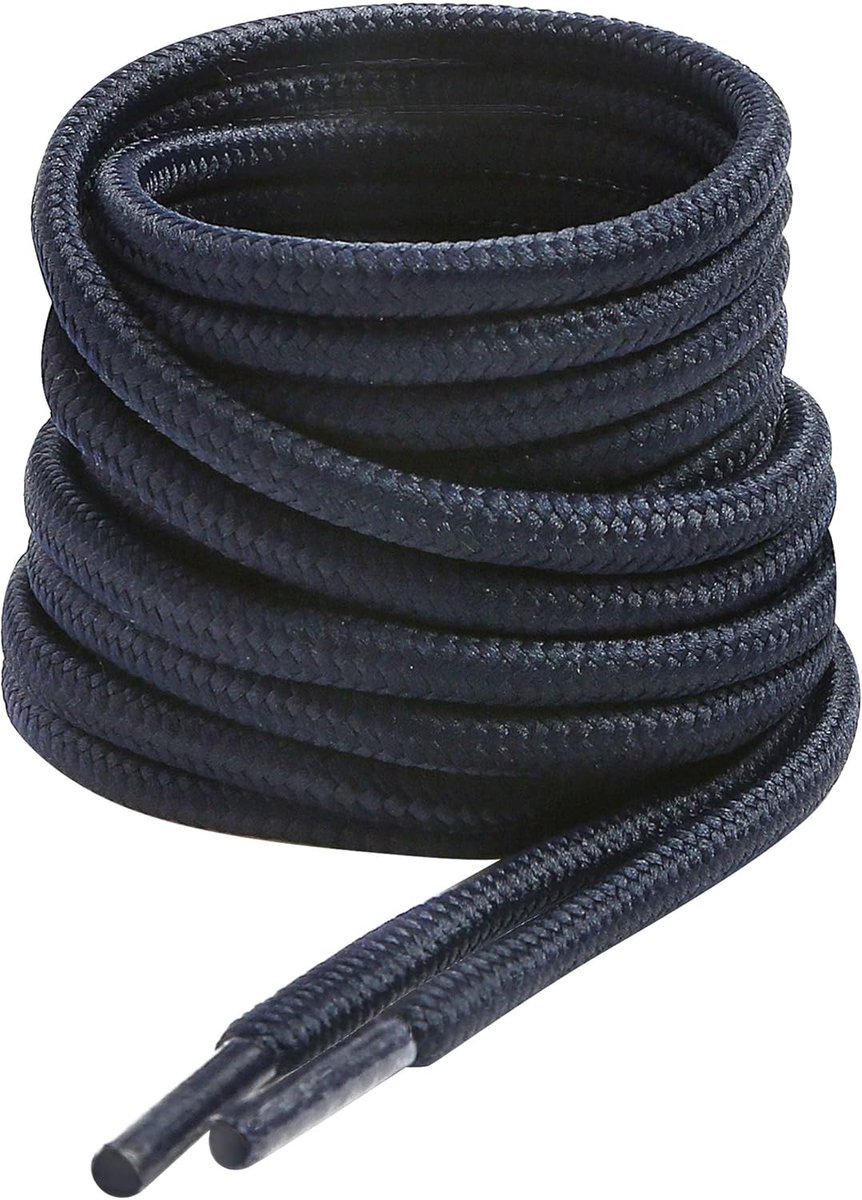 Laarzenveters, ronde dunne veters voor werkschoenen, diameter 4 mm, outdoorschoenen, wandelschoenen, trekkingschoenen, boots, schoenveters, dames en heren, scheurvaste vervangende laarsveters