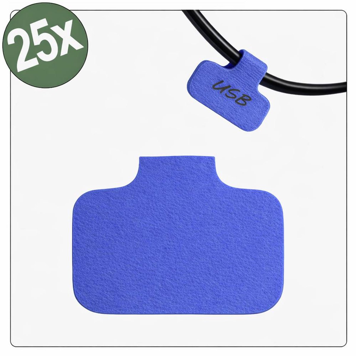 Quadrios 26CA784 26CA784 Kabeletiket 40 x 20 mm Kleur van het label: Blauw Aantal etiketten: 25