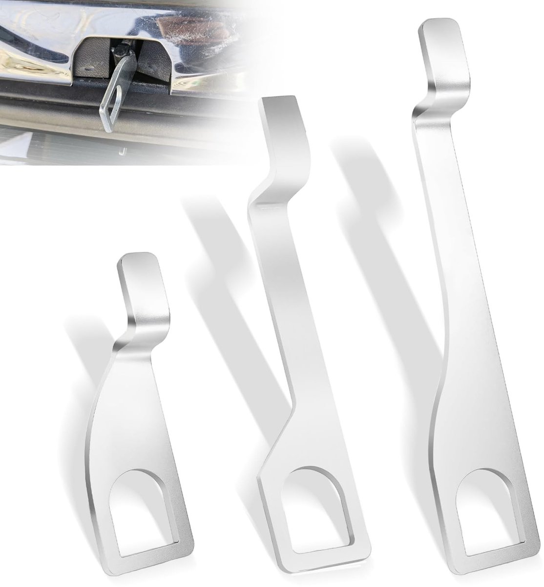 SolidKeus - Set van 3 RVS Achterklep Steunen voor Auto