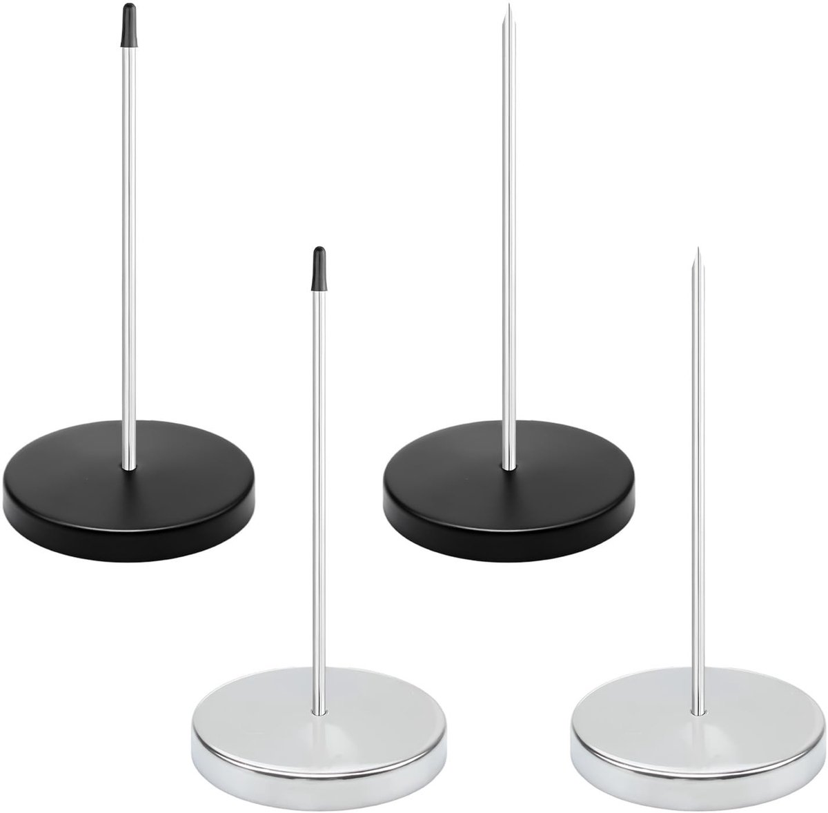 Omgoods - Set van 4 Stalen Memo Holders voor Restaurant of Kantoor