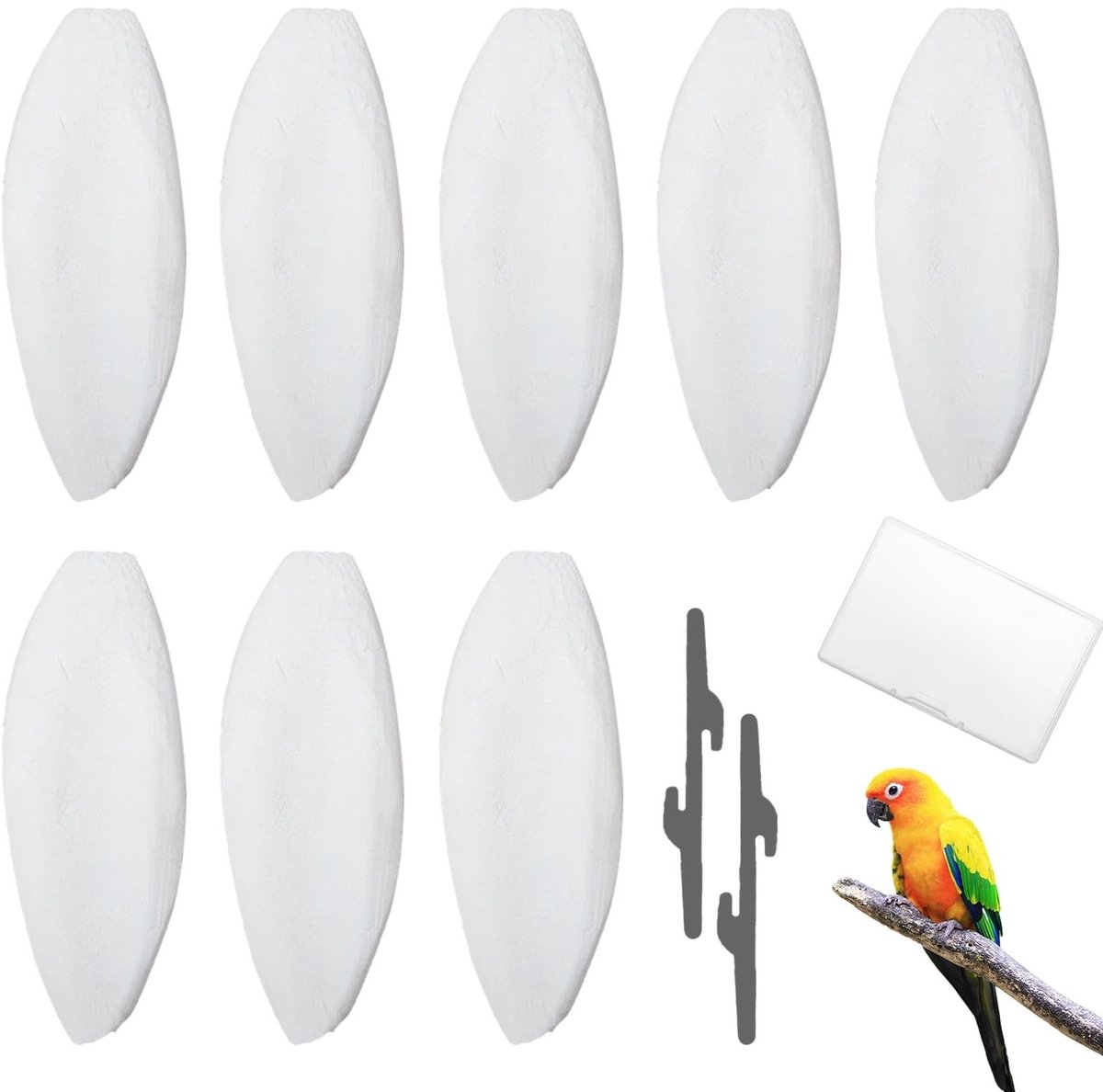 Omgoods - Set van 8 Sepia Botten voor Vogels en Reptielen