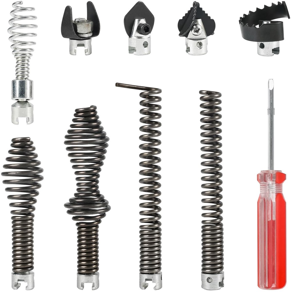 Omgoods - Set van 10 Afvoerschoonmaak Drill Attachments voor Verstopte Afvoer