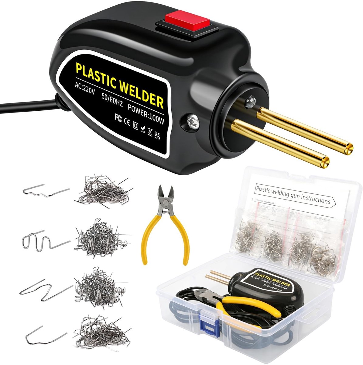 SolidKeus - Car Bumper Repair Kit met 200 Soldeernagels
