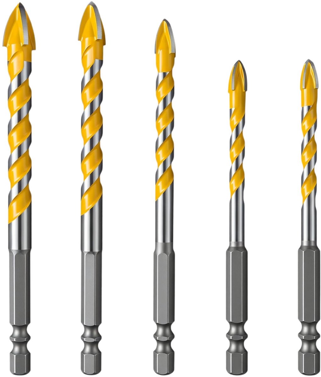 SolidKeus - Set van 5 Excentrische Borensets met Vier Snijden voor Diverse Materialen