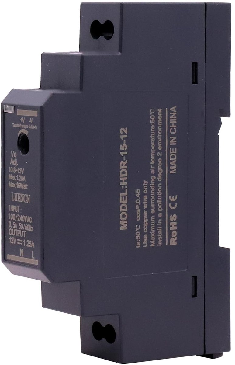 SolidKeus - DIN Rail Schakelvoeding 12V DC 1.25A 15W
