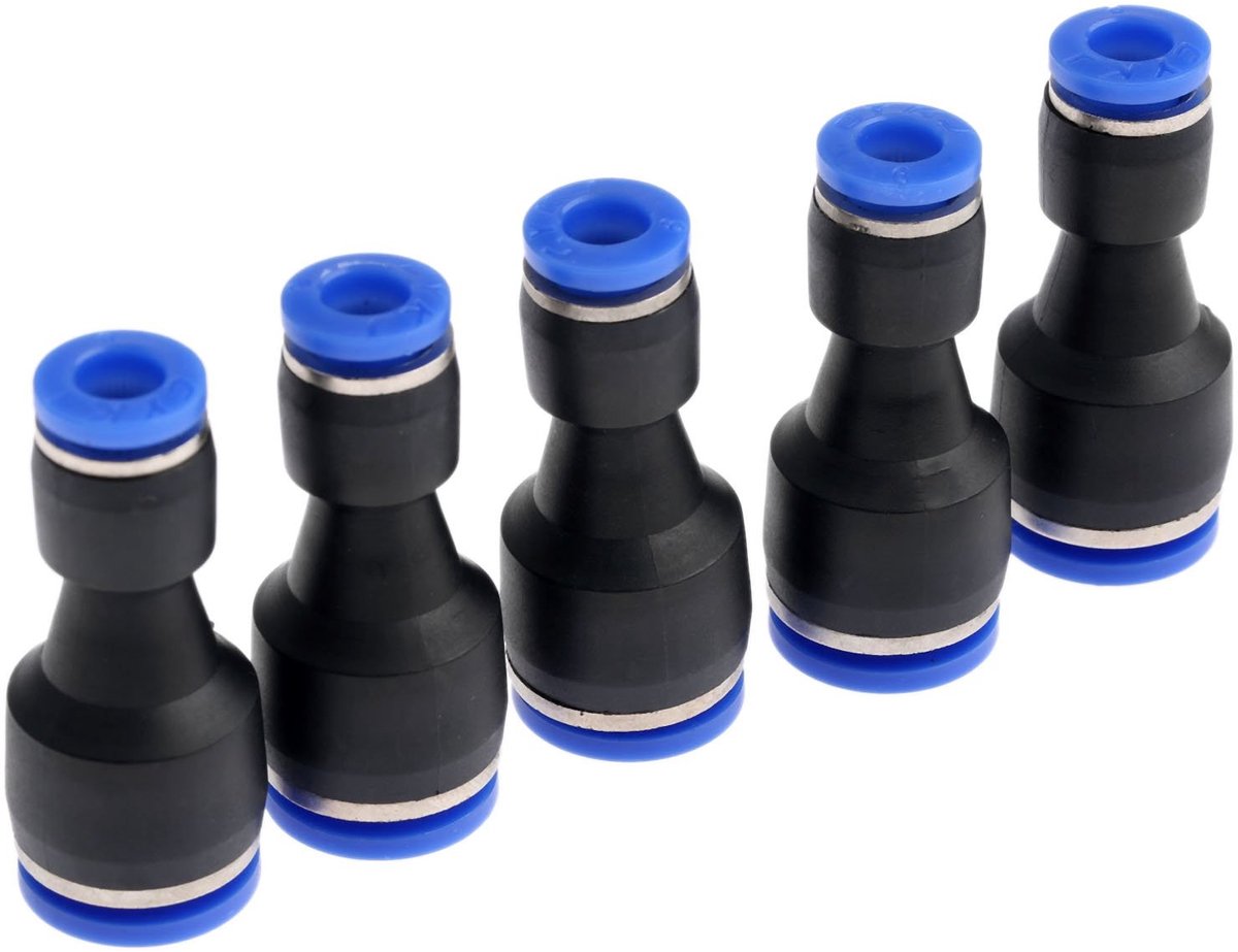 SolidKeus - 5 Stuks Pneumatische Fittingen Reducer Connectors