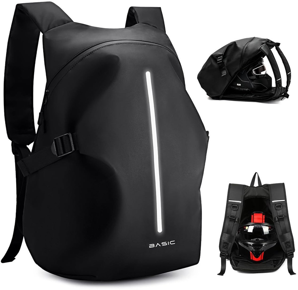 SolidKeus - Waterdichte Motorrugzak met Ruim Compartiment voor Helm