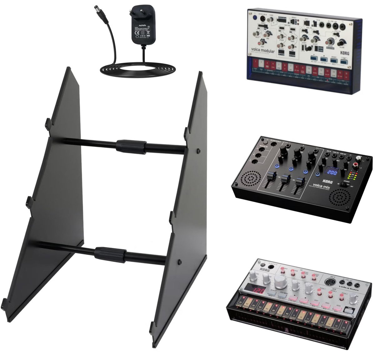 Synthstand set - Incl. 3 Korg Volca-units - Innox SynthStand 02 - Multikleur