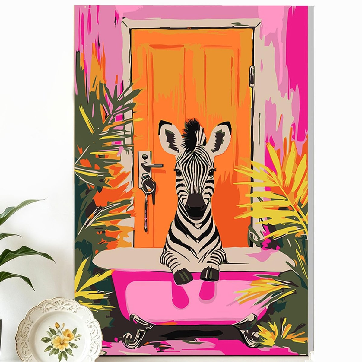 SolidKeus - Schilderen op Nummer Kit met Lijst Dieren 20 x 30 cm