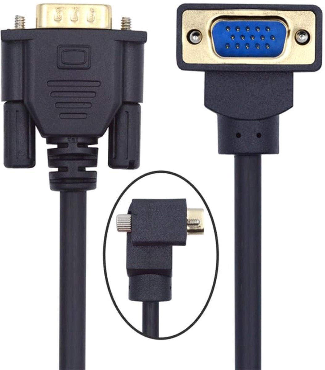 SolidKeus - 90 Degree VGA RGB Kabel voor Monitor en Projector 1m