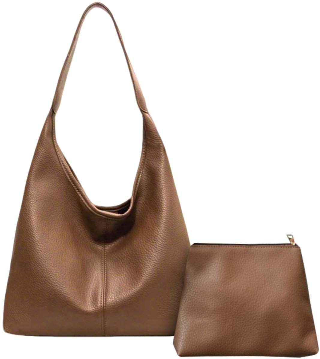 SolidKeus - Retro Cord Tote Bag met Kleine Clutch voor Dames