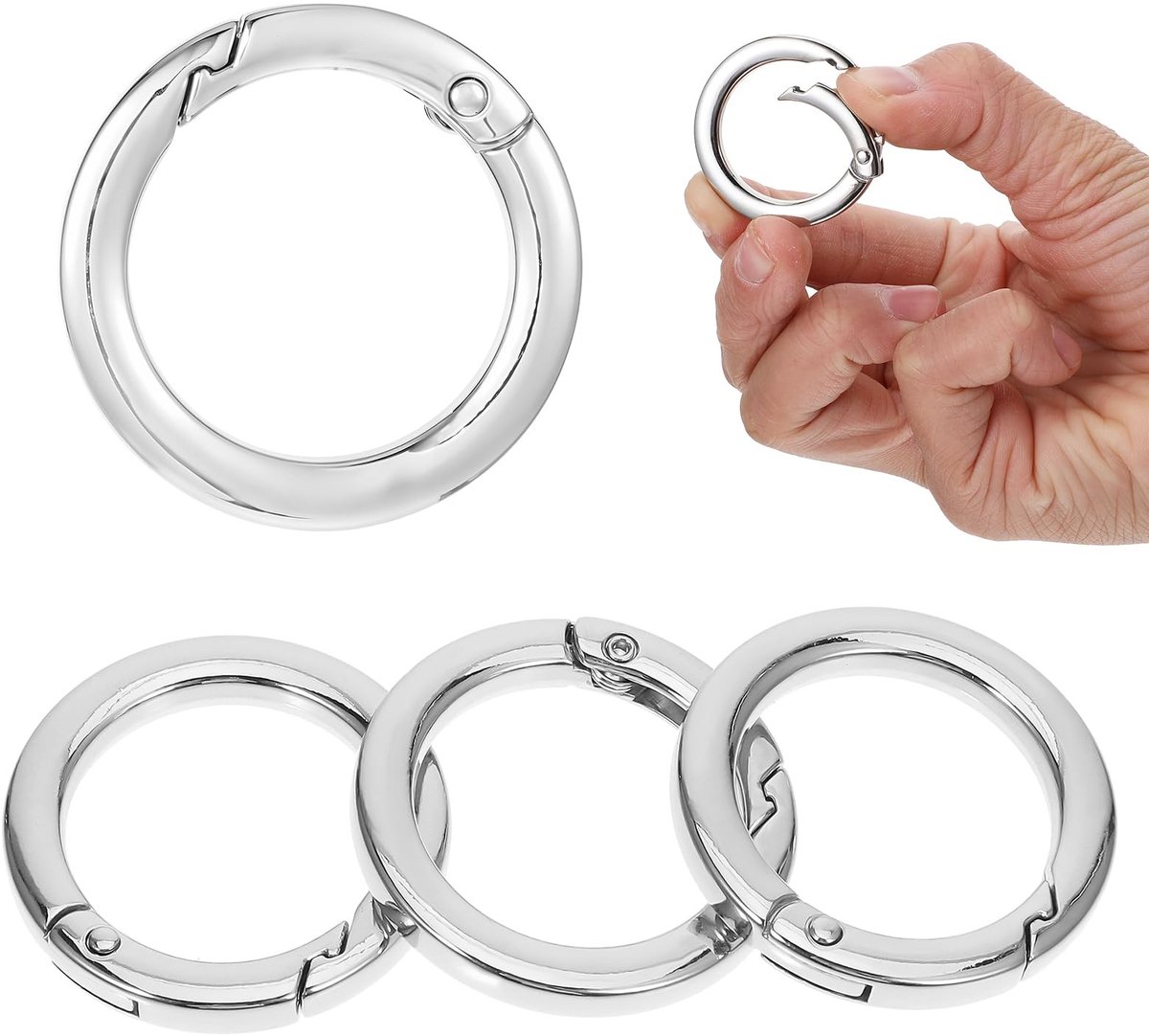 SolidKeus - Set van 4 Kleine Carabiners voor Diverse Toepassingen