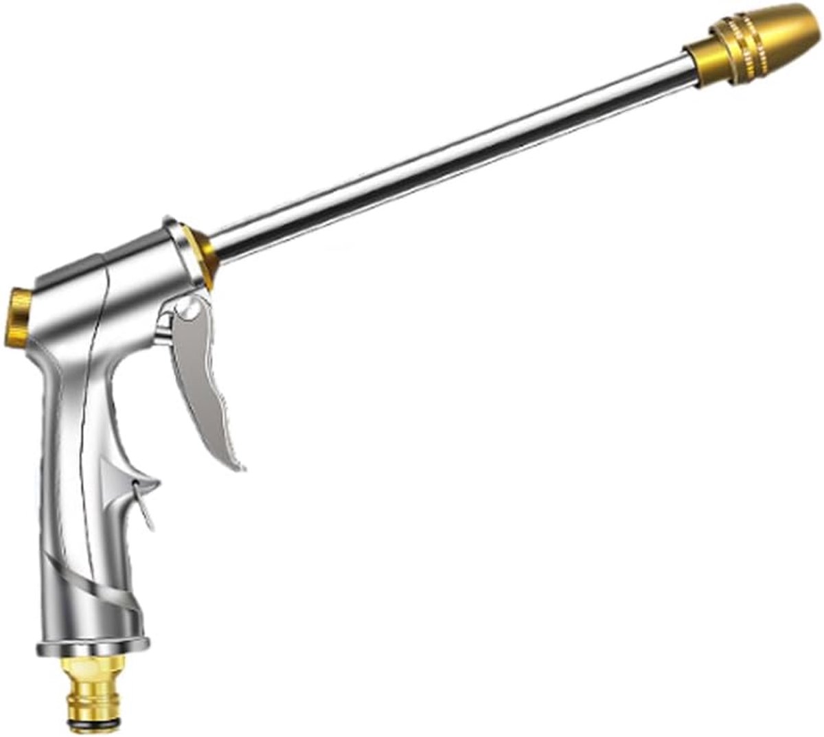 Verstelbare metalen sproeier straalmondstuk 1/2 inch Quick Connect hogedrukreiniger spuitpistool voor autowassen, water geven, terras schoonmaken
