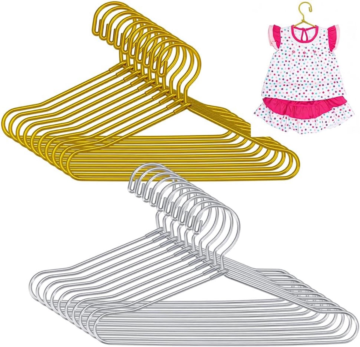 60 Pcs Mini Metalen Kleding Hangers 2 Stijlen 1/12 Schaal Miniatuur Kleding Hangers Voor Minihouse Kast Koekje Hangers Slaapkamer Accessoires Opslag Decor