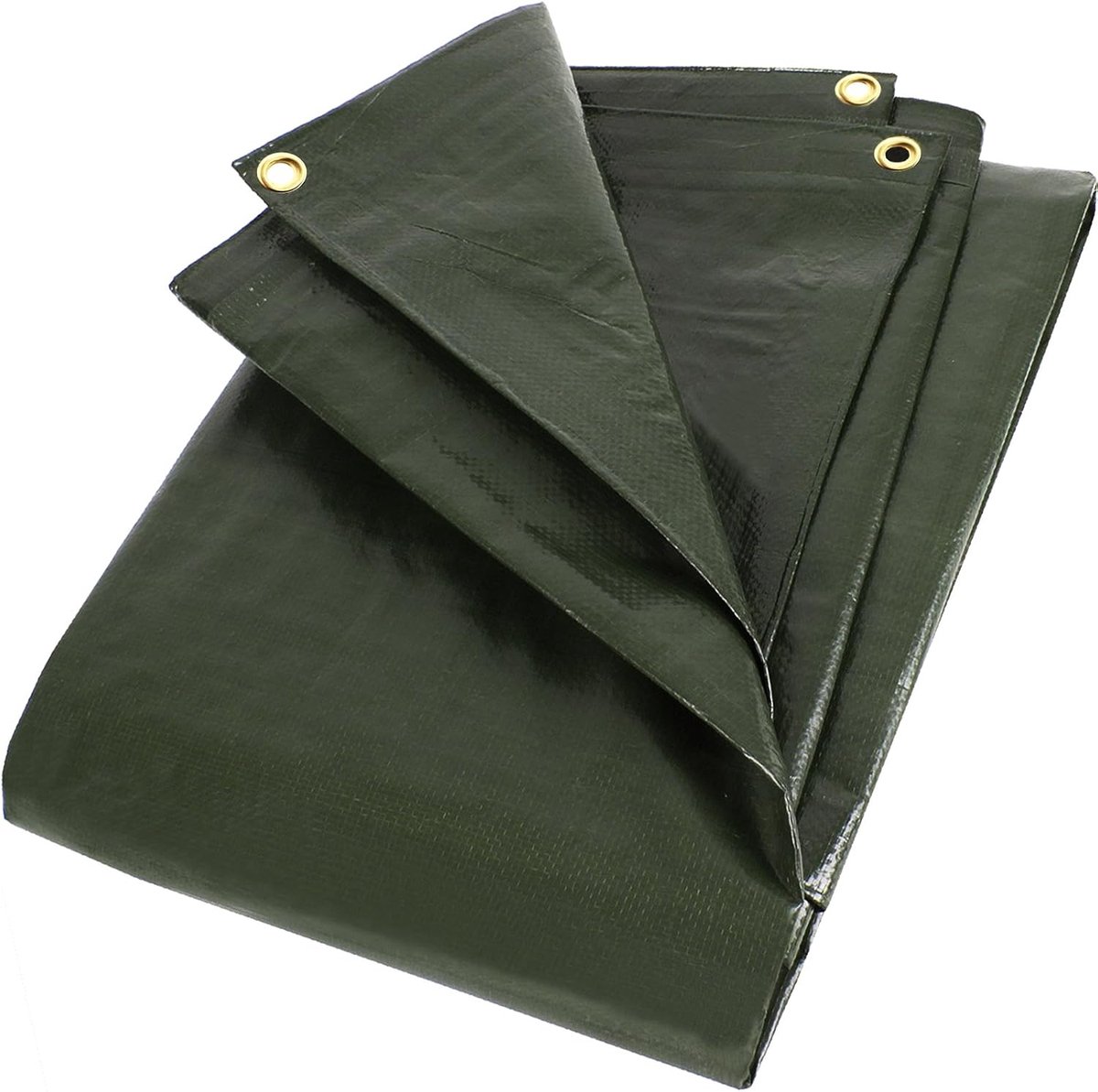 Dekzeil groen 3 x 4 m 12 m² met metalen ogen 280 g/m² type 410304