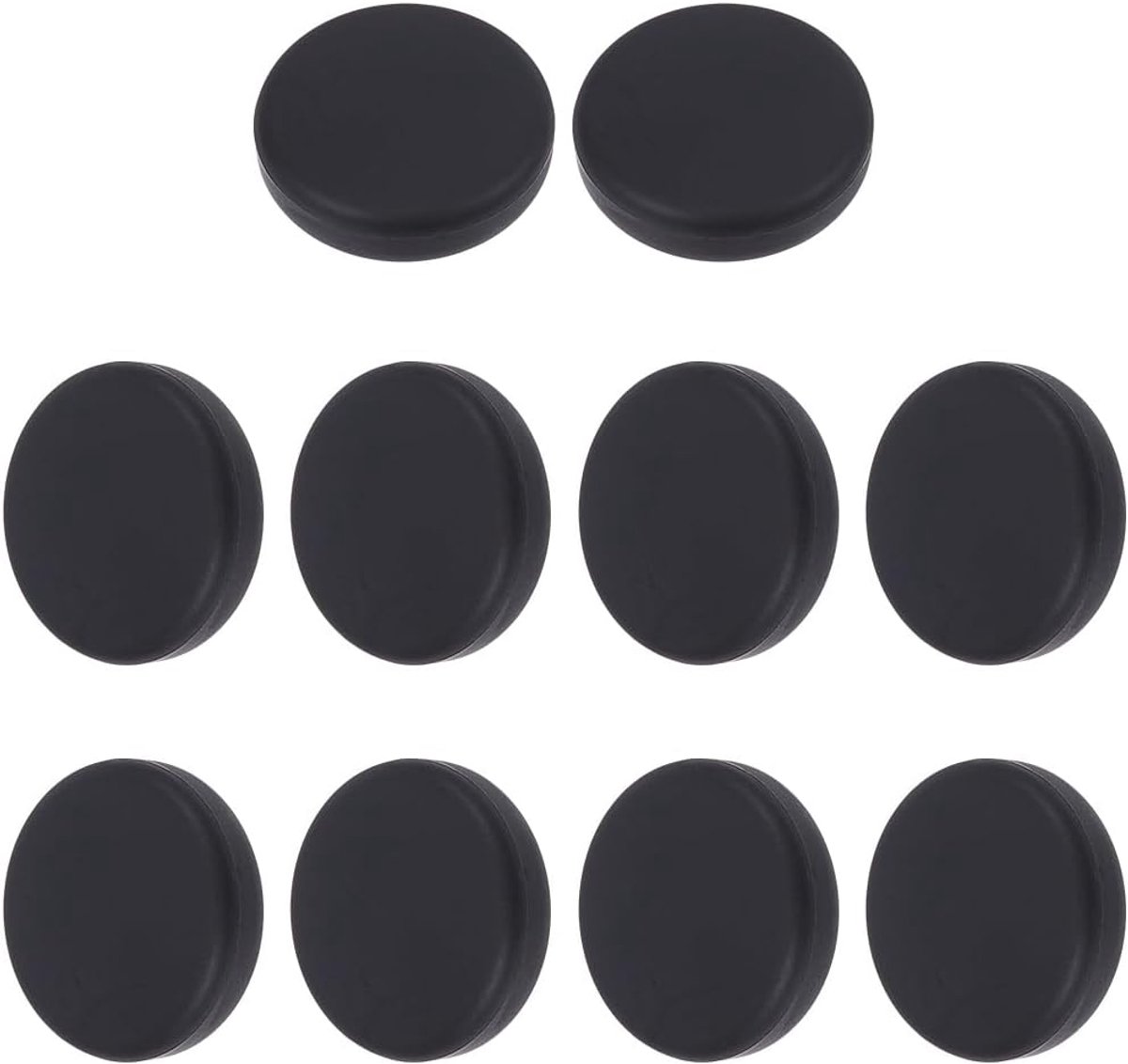 10 Stks Zwarte Knop Cover Snap On Universele Zachte Siliconen Afneembare Ronde Precisie Rubber Protector Tegen Gat Vervanging Naaiknoppen Covers voor Vrouwen Mannen Jeans Shirts Versiering