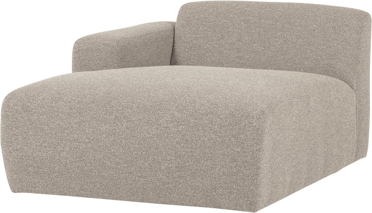 WOOOD Mojo Base Chaise Longue Bank Links - Bouclé - Beige - 74x112x162
