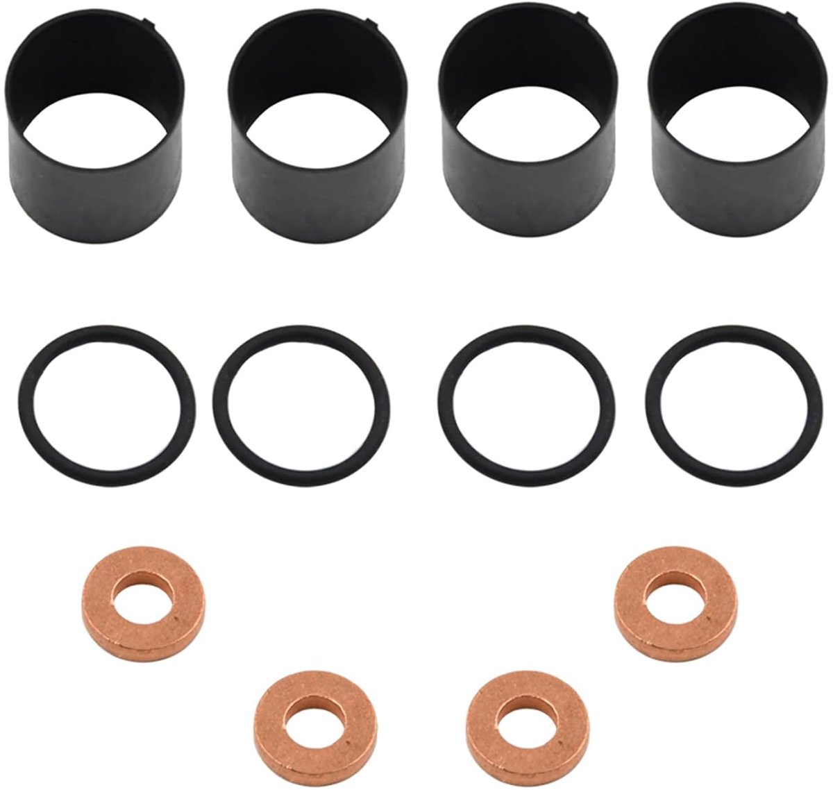 4 x injectorafdichting koperen schijf 4 x injector afdichtingsset Oring en 15 mm koperen washer compatibel met Renault Laguna Trafic Master Nissan Opel Movano 2.2 2.5 DCI 7701474025