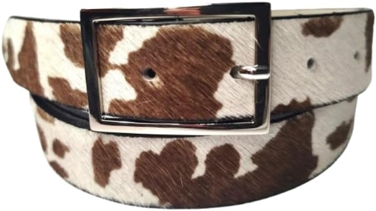 Riem van echt leer, paard, gespikkeld, luipaard, zebra, patchwork, in te korten, zonder schroeven, verpakking van eco-karton en katoenen zak, Made in Italy.