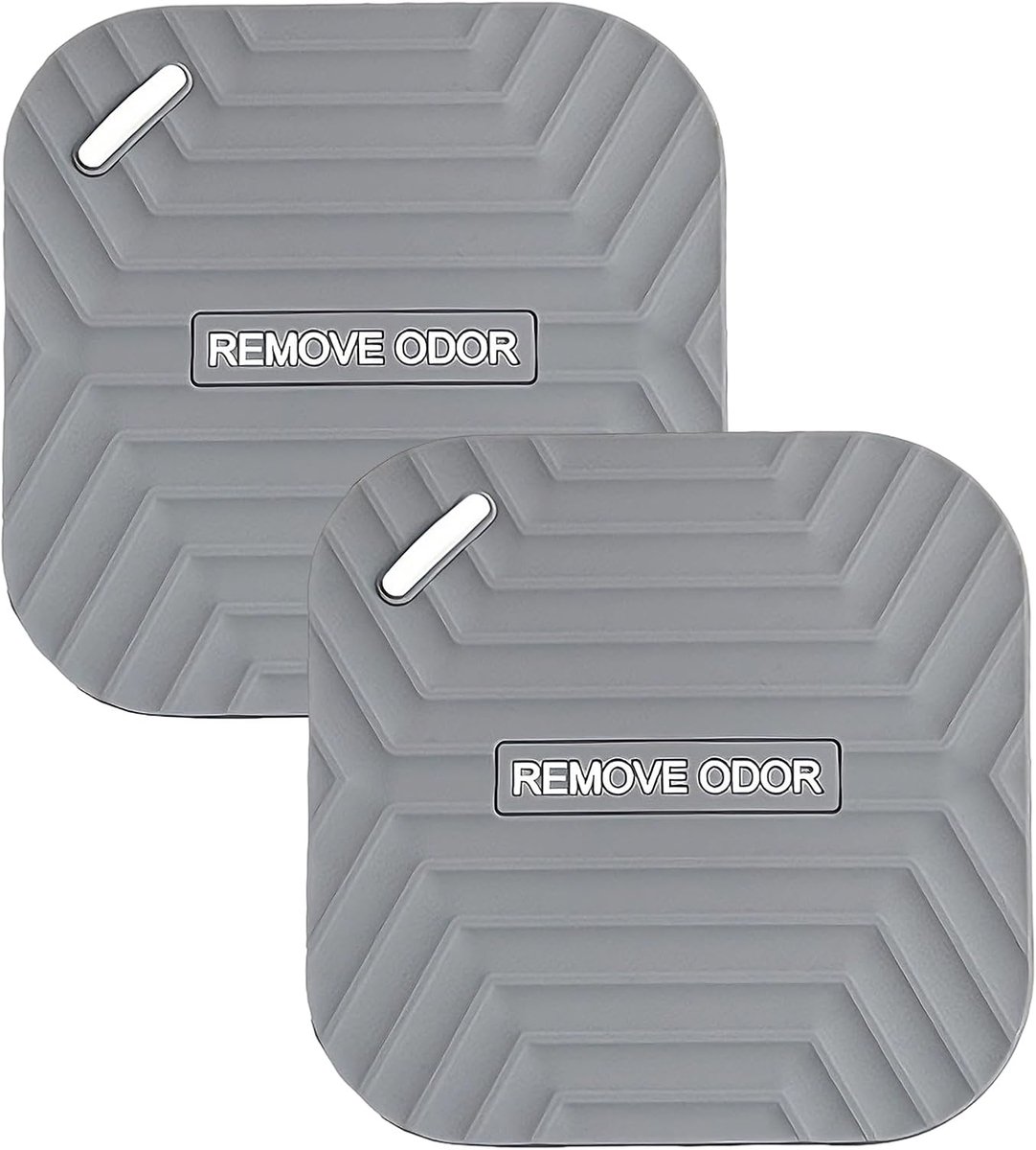 Siliconen doppen, 2 stuks, geurremmend, 15 x 15 cm, preventie van insecten en geuren, siliconen bad plug gat cover voor keuken, badkuip en toilet (grijs)