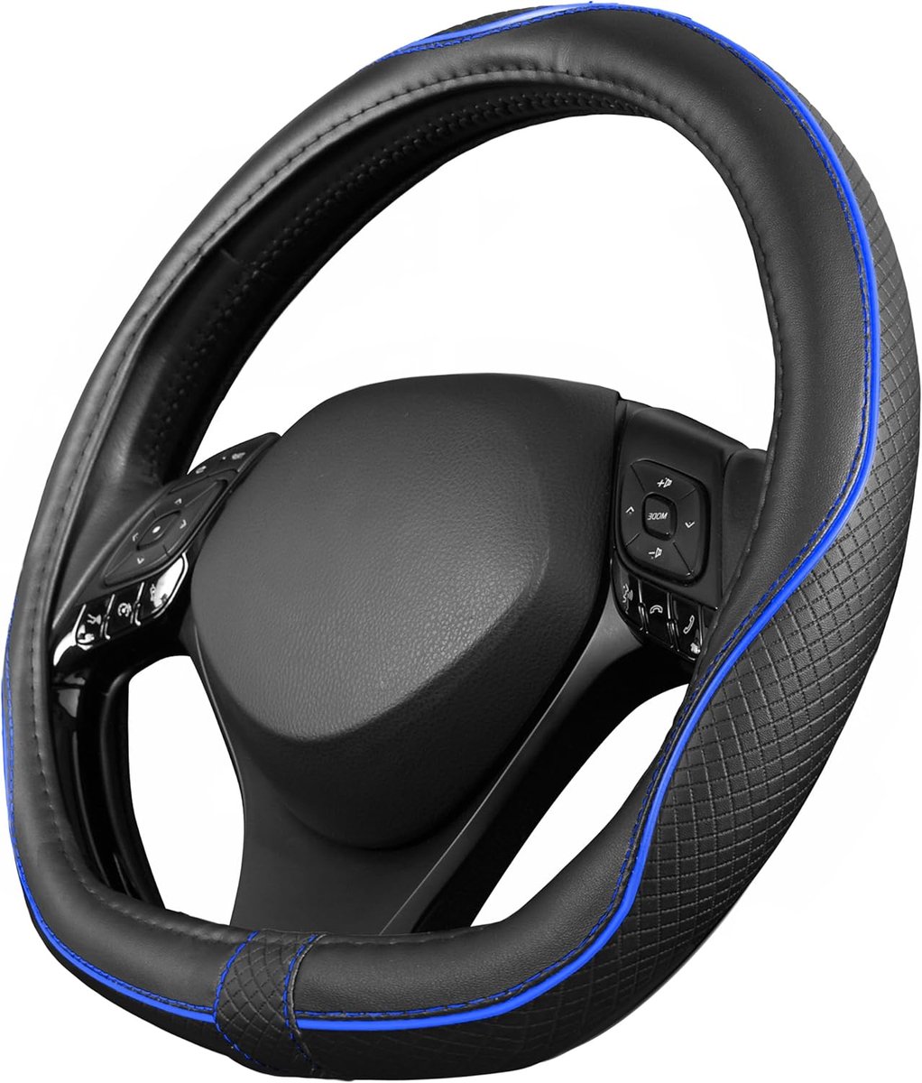 D-vorm stuurhoes in blauw | universeel stuurhoes | zomer & winter | autoaccessoires interieur decoratie
