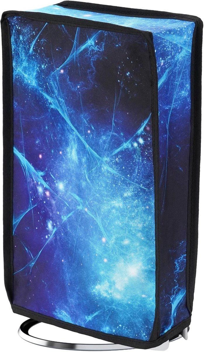Verticale Stofhoes voor ps5 Slim Digital Edition - Stofbeschermer Cover voor ps5 Slim Console, Stofdichte en Duurzame Beschermhoes, Anti-Kras en Waterdicht (Blauwe Nevel)
