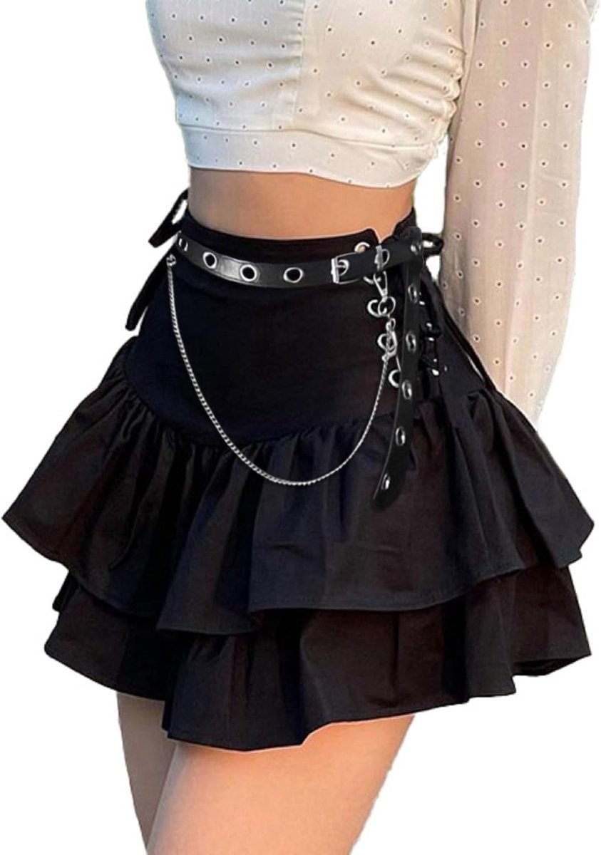 Dames sexy Y2k traprok gothic kleding dames rave-outfits voor vrouwen