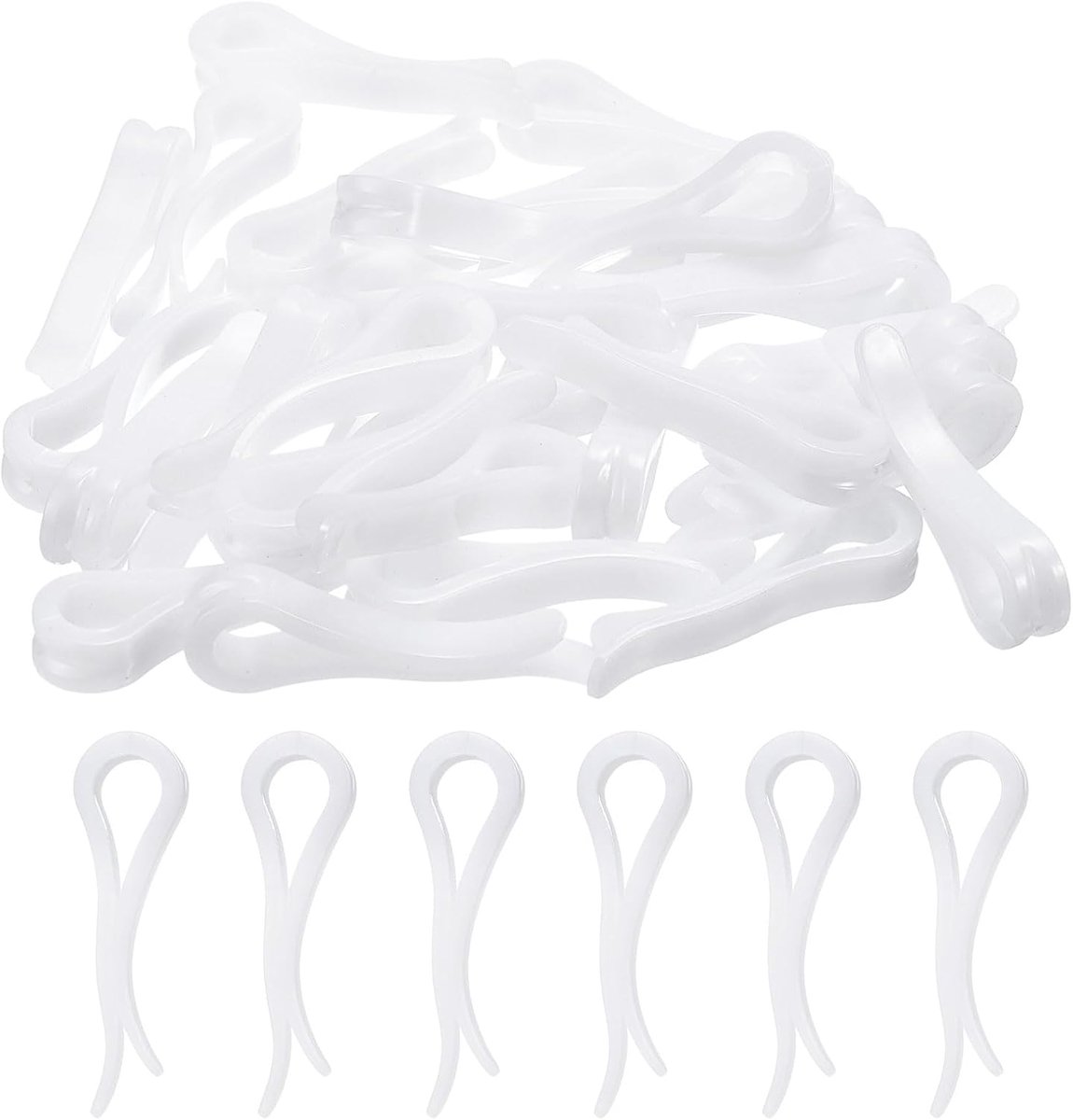 150 stuks duurzame plastic krokodillenklemmen, 3,8 cm, wit, U-vorm, shirtclip, wasknijpers voor inklapbare stropdassen, broeken, sokken, kleding