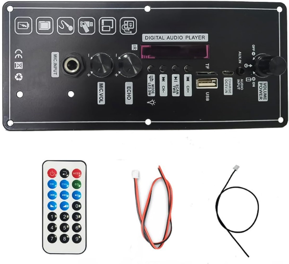 Audio Versterker Board 15W met Draagbare FM BT Audio Luidspreker 5V Karaoke Versterker Board MP3 Versterker Geluidsradio Module