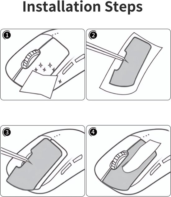 1 set muis anti-slip grip tape voor Logitech MX Vertical, zweetbestendig, eenvoudig te gebruiken, zelfklevend ontwerp, professionele muizen upgrade kit, zwart bedrukt patroon — afbeelding 5