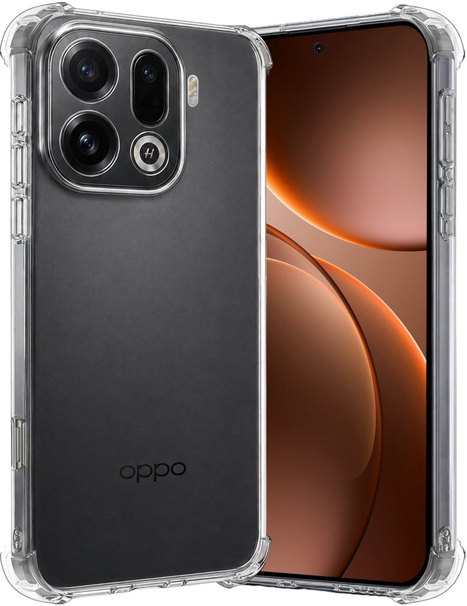 Hoes - Geschikt voor OPPO Find X9 Pro - Sterk & Shockproof - Siliconen Case - Back Cover - Telefoon Hoesje Shock Proof - Transparant