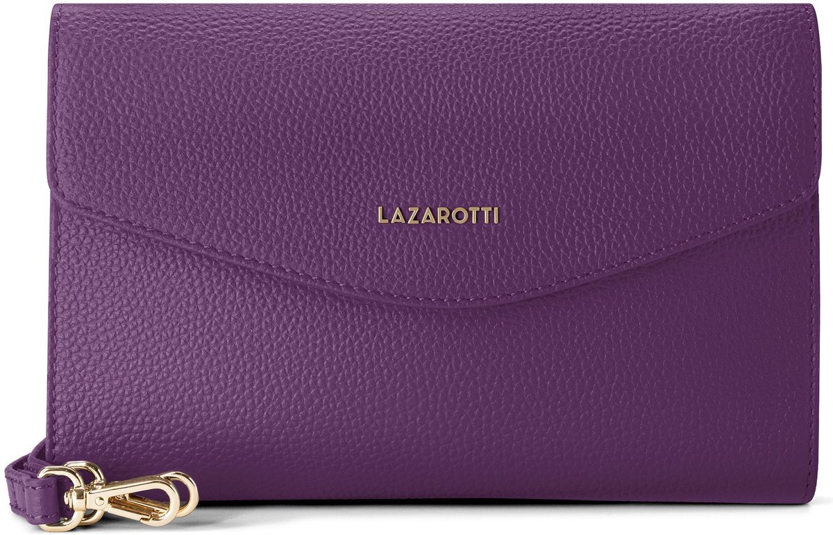 Lazarotti Bologna leeren Crossbody tas 23 cm - Dames - purple