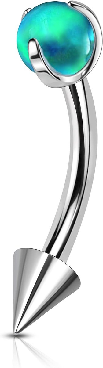 Rook Piercing Sieraden 16G Wenkbrauw Bar Verticale Labret Lip Bars Kraakbeen Oorbellen Gebogen Barbell Intern Schroefdraad Daith Tragus Helix Bar voor Vrouwen 6 8 mm