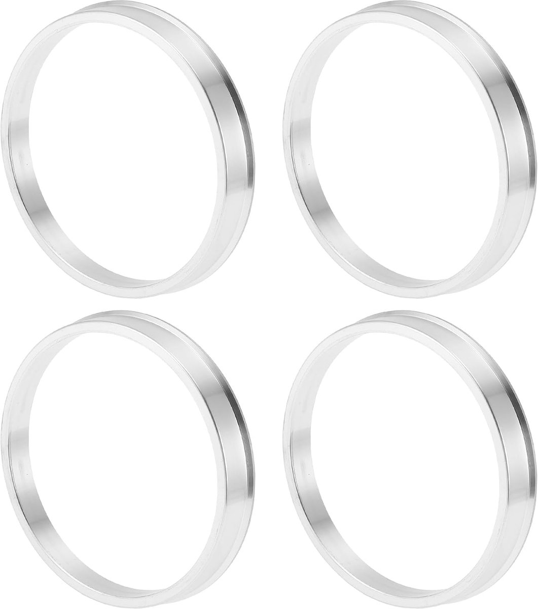 Wheel Hub Centric Rings OD 72.1mm Naar ID 66.1mm Wheels Center Shaft Shock Absorbing Hubrings Aluminiumlegering Zilverkleur Duurzaam