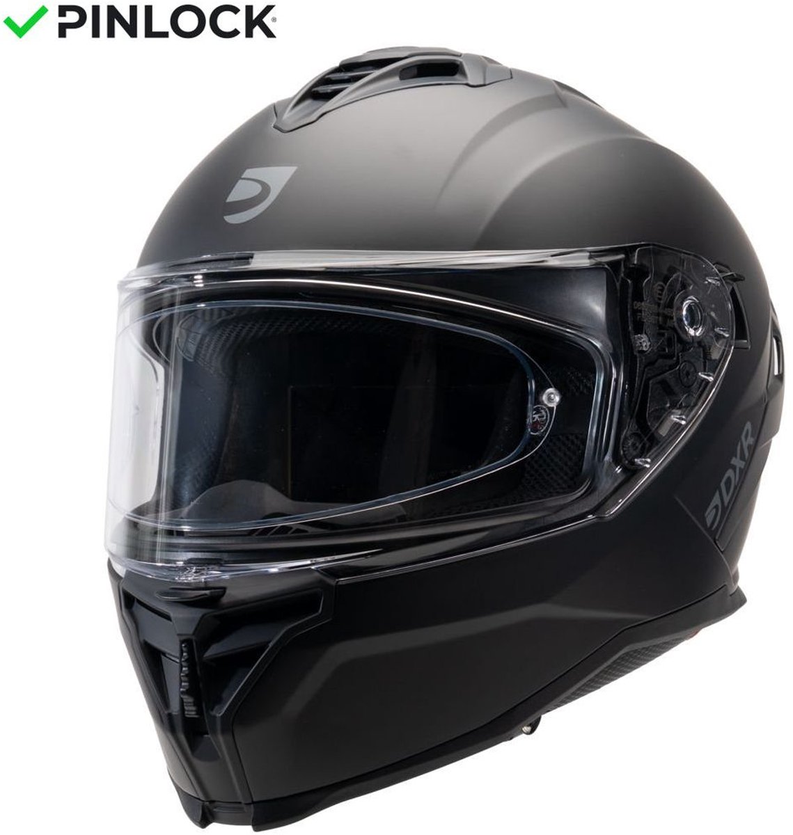 MOTOBLOUZ HYPERION Integraalhelm - ECE 22.06 gekeurde Helm Scooter, Motor & Brommer - Heren & Dames - Zwart - L