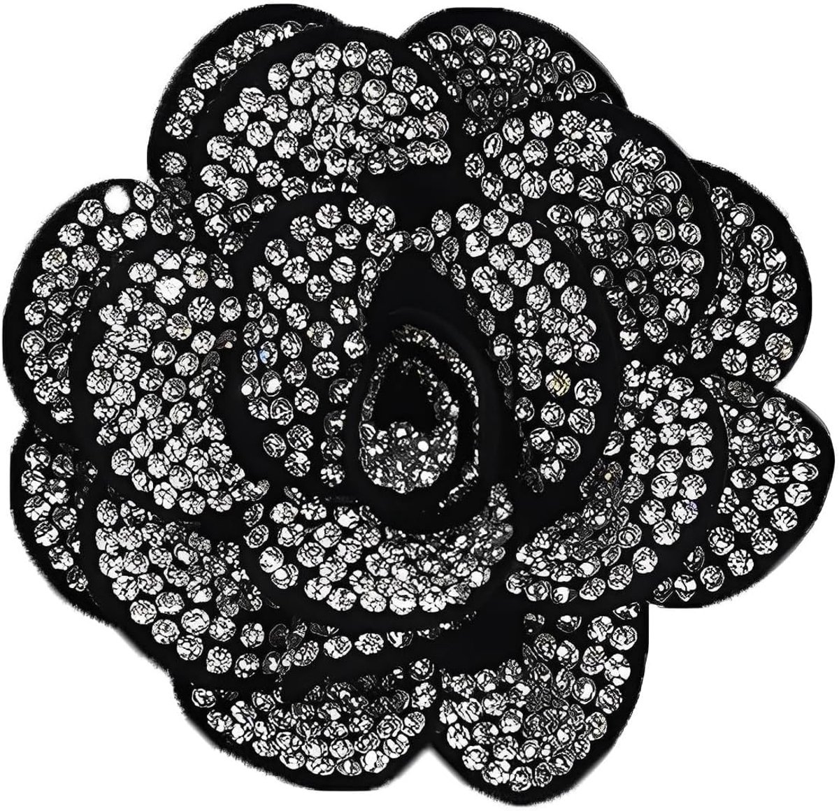Rose Bloem Stof Broche UK - 7cm Crystal Camelia Bloemen Revers Pin, Luxe Bruiloft Corsage Sieraden Cadeau voor Vrouwen Haar, Mode Boutonniere Jurk Accessoires