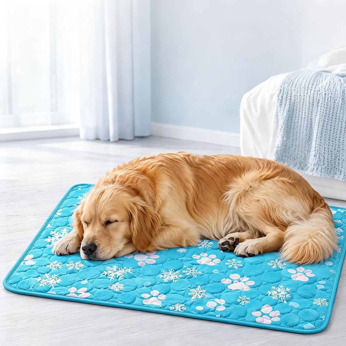 Koelmat voor Honden & Katten, Verkoelend Kussen voor de Zomer, Wasbare Hondenmat voor Thuis, Auto en Onderweg, Duurzaam Koelpad in Diverse Maten (W)