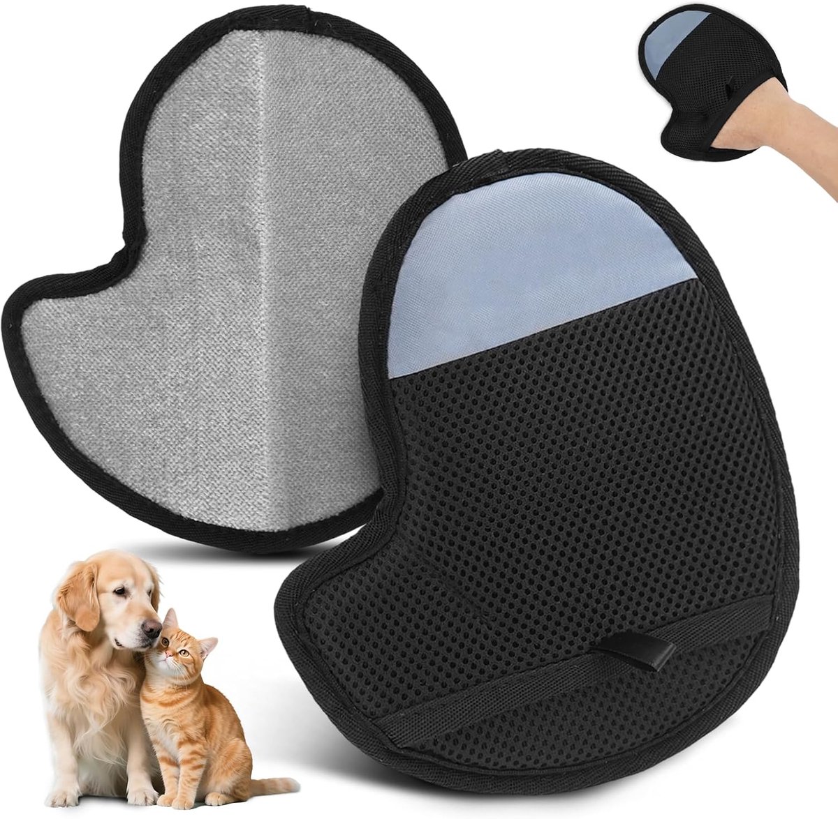 Dierenhaarverwijderaar, handschoen, vachtmagneet, dierenhaarverwijderingshandschoen kattenhaarverwijderaar, handschoen, huisdierenhaarverwijderingshandschoen kat hond voor kleding, tapijten
