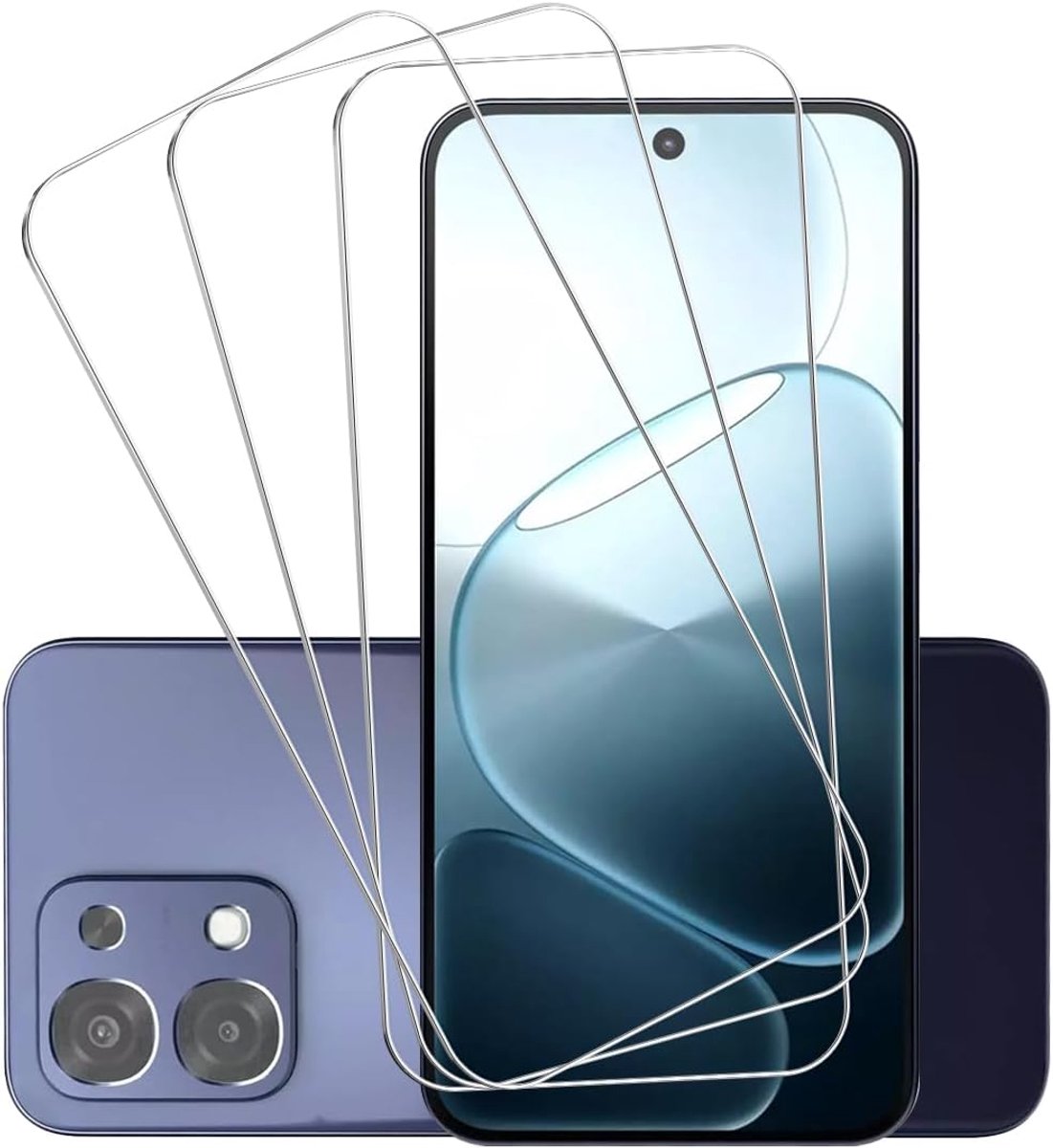3 stuks gehard glas voor Oppo A6 Pro displaybeschermfolie, hardheidsgraad 9H, transparant, luchtbelvrij, krasbestendig, displaybeschermfolie voor Oppo A6 Pro