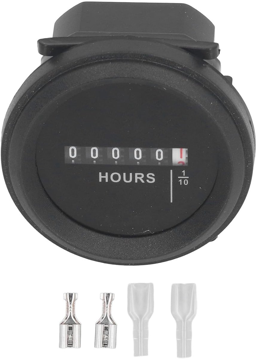 Urenteller 0-99999 Uur 6-80V AC DC - Kwartsurenmeter voor Auto, Generator, Maritiem en Industriële Machines