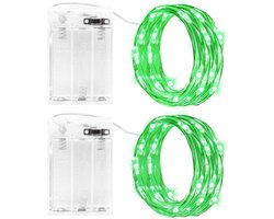 Cshare LED lichtsnoer op batterijen, 2x 3 m, 30 LED-lampjes, koperen draad, lichtsnoeren met accu en timer, waterdicht, feeënlichtjes voor kamer, tuin, kruiken, Kerstmis, binnen en buiten decoratie